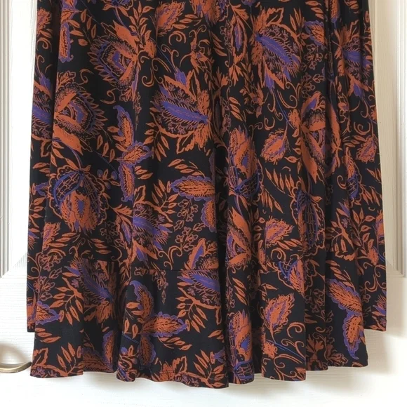 Free People Hello Lover Floral Print Long Puff Sleeve V-neck Tunic Top Black S - Picture 14 of 15